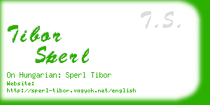 tibor sperl business card